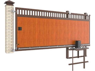 Откатные автоматические ворота под дерево Doorhan SLG-A Premium Classic, 2000х3100